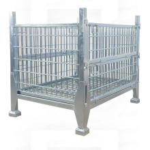 Foldable storage cage with wheels Metal Box Barbed Wire Storage Cage / Rack